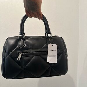 Coach Black Quilted Satchel
